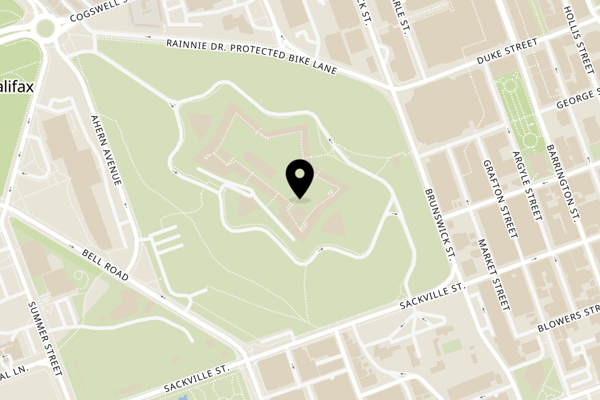 Map showing the location of The Hungry Moose Halifax on 5425 Sackville Street in Halifax